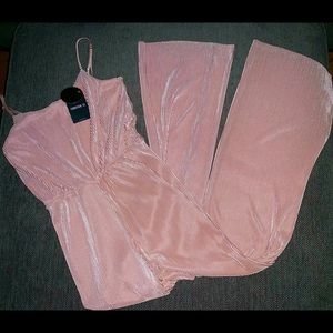 ✨NWT Forever 21 Blush Wide Leg Cami Jumpsuit